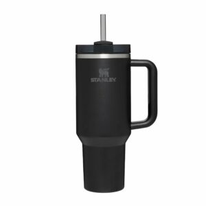 Stanley Quencher H2.0 Flowstate Tumbler 1.2L - Cold For 11 Hours - Iced For 48 Hours - Metal Water Bottle With Straw, Handle And Lid - Dishwasher Safe - Travel Mug For Cold Drinks - Black Tonal
