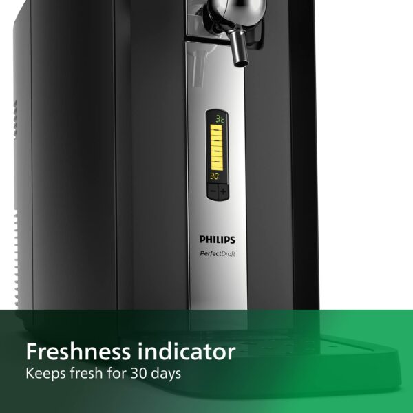 Philips PerfectDraft Beer Keg Machine, Home Beer Draft System with LCD Display, 30 Days Fresh & 3°C Cold Beer, Real Tap Handle, Metal 6L Keg (HD3720/25)