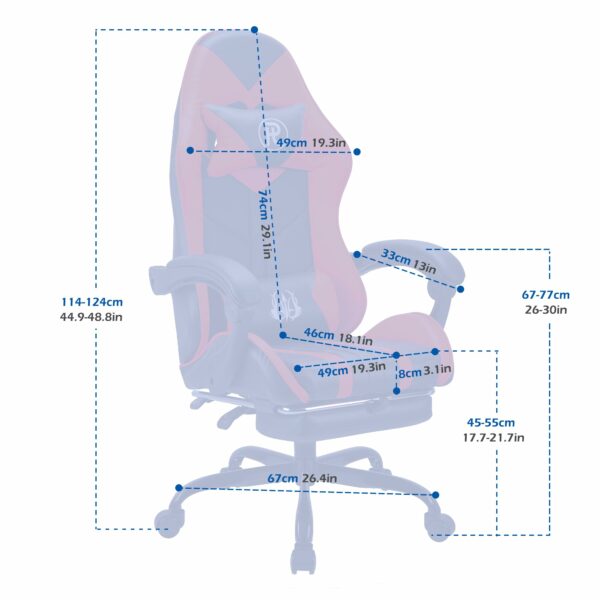 Play haha.Gaming chair Office chair Swivel chair Computer chair Work chair Desk chair Ergonomic Chair Racing chair Leather chair Video game chairs (Red,With footrest), 8021