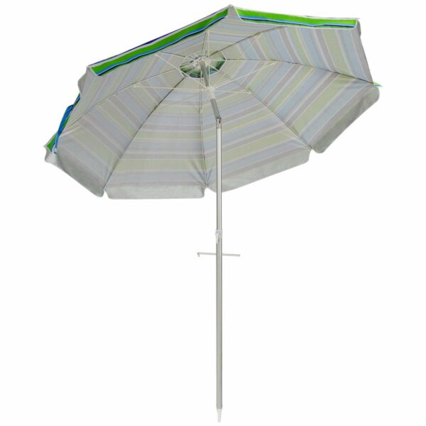 COSTWAY 2M Beach Umbrella with Carrying Bag, UPF50 + Sun Protection Sunshade Shelter, Outdoor Garden Patio Tilting Parasol (Green)