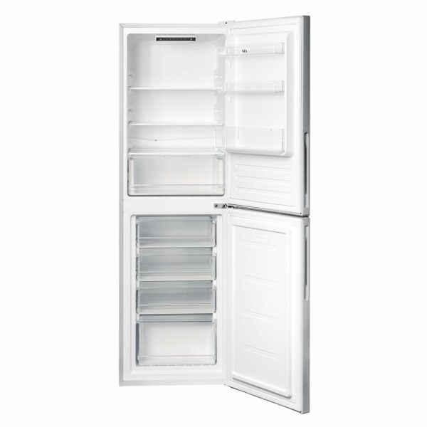 Sia Split Freestanding 252L Combi Fridge Freezer SFF17654SE 50/50 with 4 Freezer Compartment in Silver, Low Frost