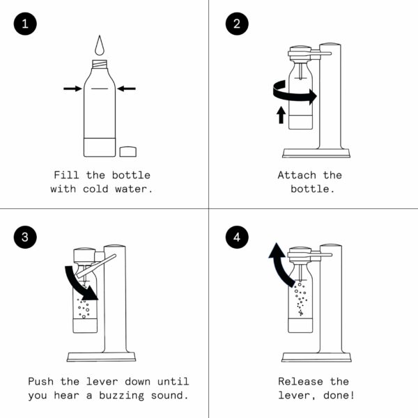 Aarke Carbonator 3, Sparkling Water Maker with Water Bottle, Steel Finish