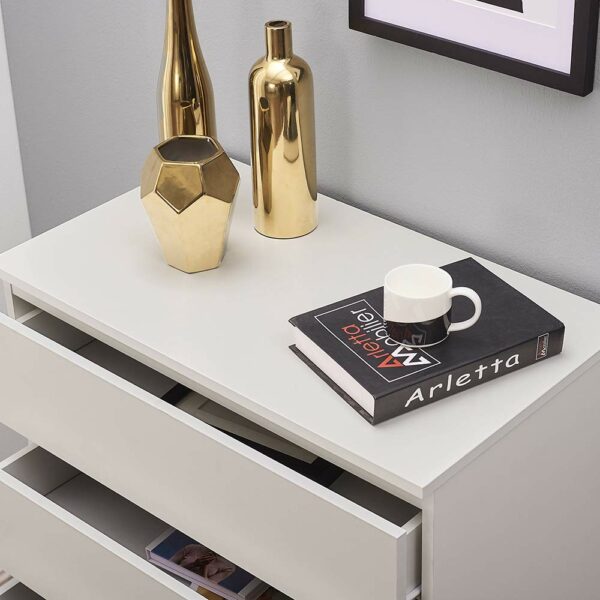 Panana Wooden 3/4/5/6 Chest Of Drawers with Metal Runner Modern Bedroom Bedside Storage Cabinet