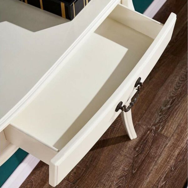 Half Moon Shape Hall Entryway Table, Small Semi Round Console Table with Drawer, Narrow End Table