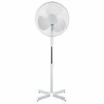 Generic 16 OSCILLATING PEDESTAL AIR COOLING ELECTRIC FAN EXTENDABLE ADJUSTABLE STAND, White