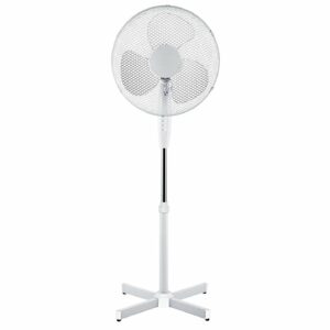 Generic 16 OSCILLATING PEDESTAL AIR COOLING ELECTRIC FAN EXTENDABLE ADJUSTABLE STAND, White