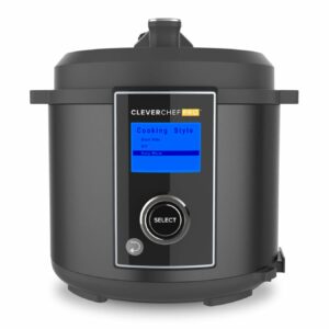 CleverChef Pro- 6-in-1 Digital Pressure Cooker 5.7L - Multicooker, Slow Cooker, Soup Maker, Rice Cooker, Sous Vide - Free Drew&Cole Recipe App - Energy Efficient Cooking - Non-Stick Coating - Black