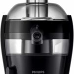 Philips Viva Collection Compact Juicer, 1.5 Litre, 500 Watt, Quick Clean Technology, Drip Stop, Dishwasher Safe Parts, See-through Pulp Container, Direct Serve, Black (HR1832/01)