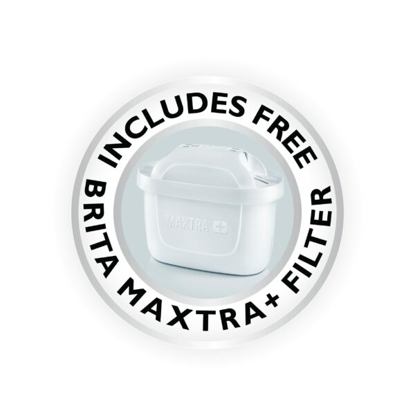 Russell Hobbs 22851 Brita Filter Purity Electric Kettle, Illuminating Filter Kettle with Brita Maxtra+ Cartridge Included, 3000 W, 1.5 Litre, Plastic