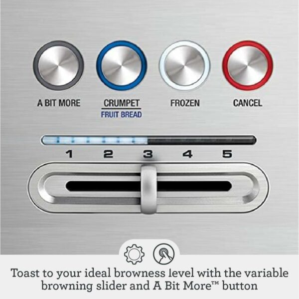 Sage - The 'A Bit More' Toaster 4 Slice, Brushed Stainless Steel