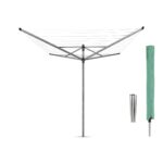 Brabantia Lift-O-Matic 60 Metres of Clothes Line - Adjustable in Height - UV-Resistant Non-Slip Lining - Umbrella System