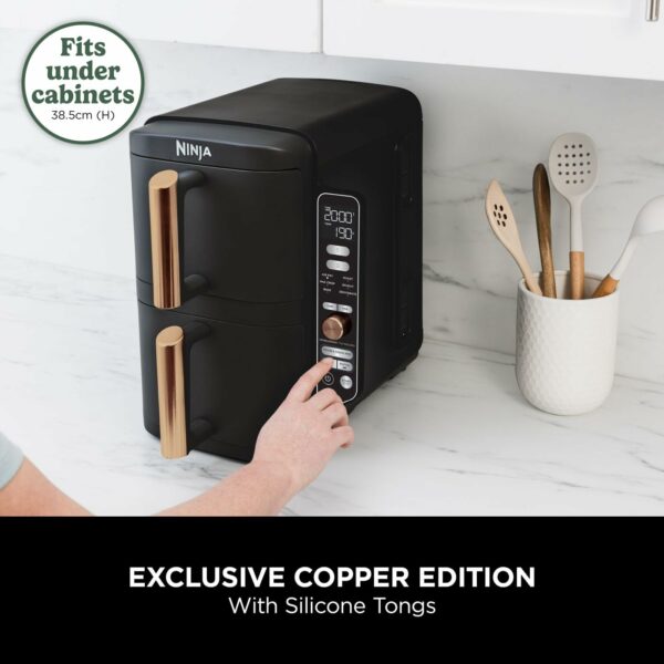 Ninja Double Stack XL Air Fryer, Vertical Dual Drawer Air Fryer with 4 cooking levels, 2 Drawers, 2 Racks, Space Saving Design, 9.5L