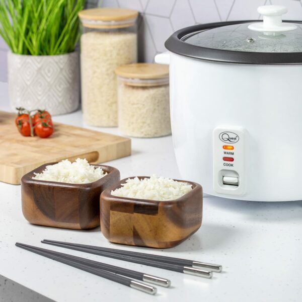 Quest 35450 2.5L Rice Cooker/Up to 12 Servings/Non-Stick Removable Bowl/Keep Warm Functionality / 900W / Includes Measuring Cup & Spatula
