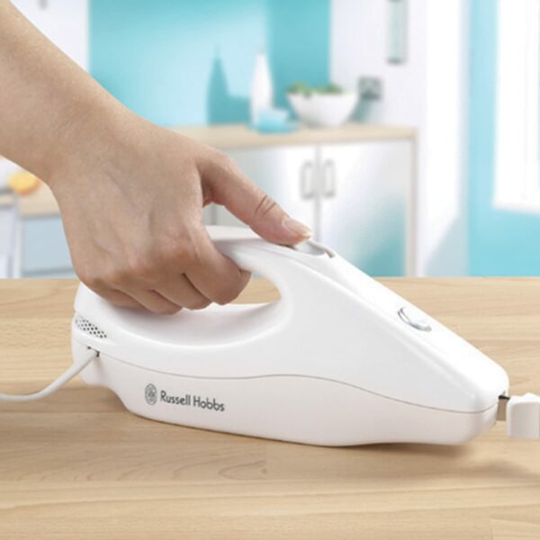 Russell Hobbs Food Collection Electric Carving Knife with dual serated 203mm stainless steel blades, Power & blade release button, Dishwasher safe blades, Easy wrap cord storage, 120W, 13892