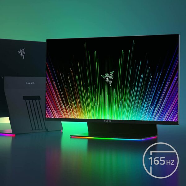 Razer Raptor (165Hz) - 27 Inch QHD Gaming Monitor with Adaptive Sync and THX Certified Display (1ms Response rate, NVIDIA G-Sync & AMD FreeSync Compatible, Display Port, USB C, RGB Chroma) UK | Black