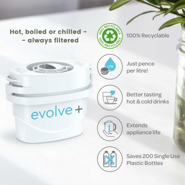 Aqua Optima Aurora Instant Hot & Cold Filter Water Dispenser, 3.8L Capacity, Includes 1 x 30 Day Evolve+ Water Filter for Reduction Of Microplastics, Chlorine, Limescale & Impurities