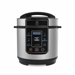 Drew & Cole Pressure King Pro Electric Pressure Cooker 3L - 700W - Chrome - 8-in-1 Multi Cooker with Digital Display - Non Stick Pot - Rice Cooker, Slow Cooker & Soup Maker All in One