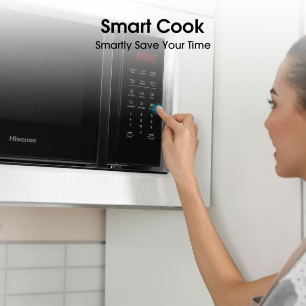 Hisense H25MOBS7HUK 25 Litre electronic Microwave with Auto Defrost, Digital Display, Smart Cook, Multi level cooking and Easy Clean- Black