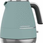 Beko Cosmopolis Dome Kettle WKM8307T, Retro Duck Egg Teal Design, 1.7L Capacity 3000 W, Includes Removable Lid, Easy Pour Spout & Boil Dry Protection