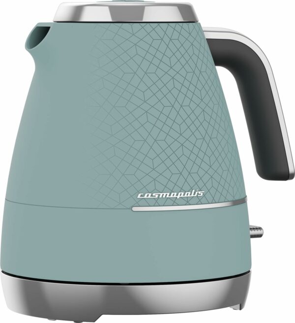 Beko Cosmopolis Dome Kettle WKM8307T, Retro Duck Egg Teal Design, 1.7L Capacity 3000 W, Includes Removable Lid, Easy Pour Spout & Boil Dry Protection