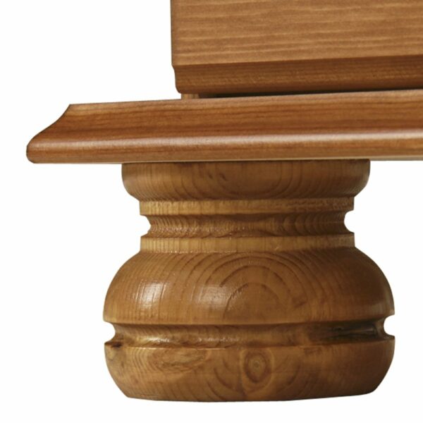 Furniture To Go Copenhagen 3-Drawer Bedside, 58 x 44 x 39 cm, Antique Pine