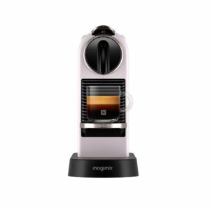 Nespresso CitiZ EN167.P Capsule Coffee Machine, Single-Serve Pod Coffee Machine, Compact Design, 19 Bar Pressure, 2 Cup Sizes, Welcome Set Included, Pink