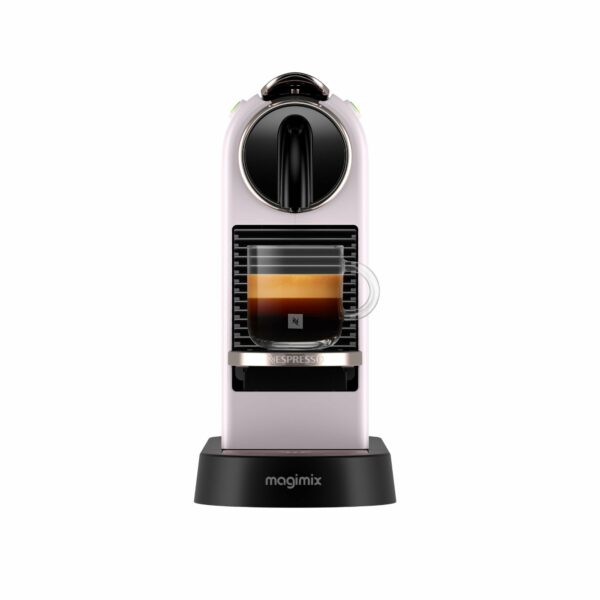 Nespresso CitiZ EN167.P Capsule Coffee Machine, Single-Serve Pod Coffee Machine, Compact Design, 19 Bar Pressure, 2 Cup Sizes, Welcome Set Included, Pink