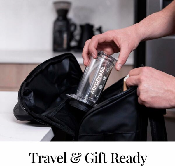 AeroPress Clear Coffee Press – 3 in 1 brew method combines French Press, Pourover, Espresso - Full bodied coffee without grit or bitterness - Small portable coffee maker for camping & travel