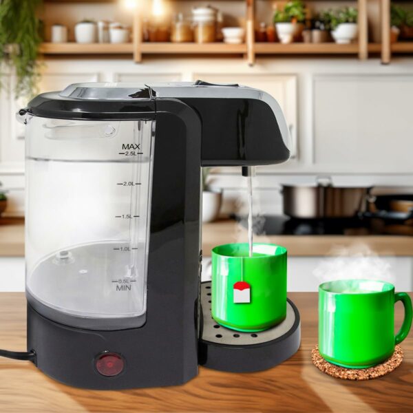 2.5L Instant Hot Water Dispenser - Use For Cup Of Tea & Coffee Maker | Suitable For Home, Kitchen & Office | Electric Kettle with Tank - Removable Dip Tray, Fast Boil, Energy-Efficient Machine - Black