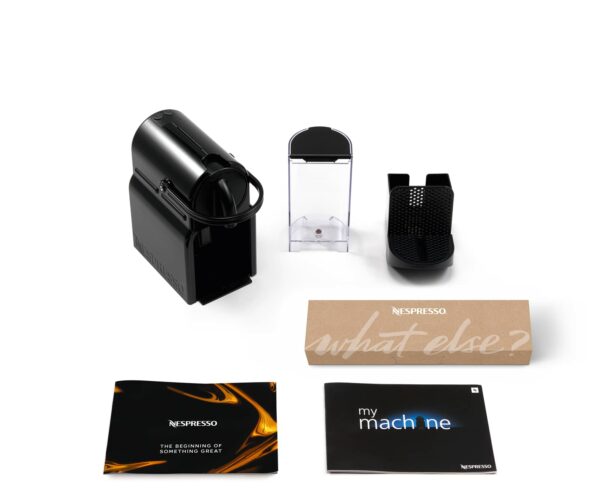 Nespresso DeLonghi EN 80.B - Inissia Capsule Coffee Pod Machine - Auto Brew Stop, fast Heat-up, auto Off - 0.8 Liters, 19 Bar - incl. 7 Pods - black