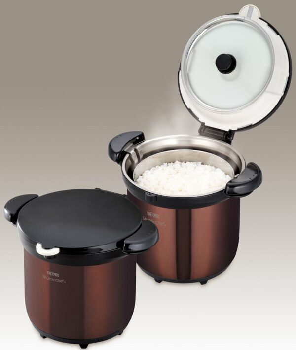 THERMOS vacuum heat insulation cooker Shatorushefu 4.5L Clear Brown KBG-4500 CBW