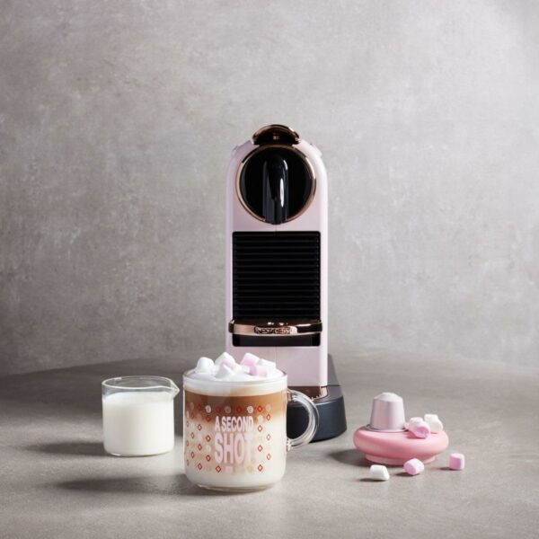 Nespresso CitiZ EN167.P Capsule Coffee Machine, Single-Serve Pod Coffee Machine, Compact Design, 19 Bar Pressure, 2 Cup Sizes, Welcome Set Included, Pink