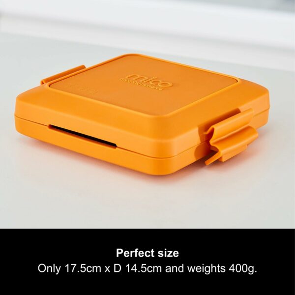 Morphy Richards 511644 MICO Toastie Toasted Sandwich Maker Microwavable Cookware, Silicone and Coated Metal, 350 W, Orange