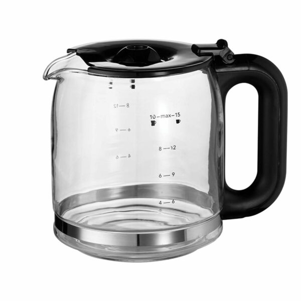 Russell Hobbs Buckingham Filter Coffee Machine, 1.25L Carafe/10 cups, 1-4 Cup brewing option, Fast brew, 24hr timer, 40min keep warm, Pause & Pour, Washable filter, Auto clean, 1000W, 20680