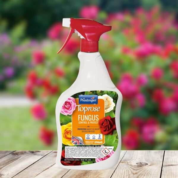 Toprose - Fungus Control and Protect ready to use - Protects Roses from Disease for Stronger, Healthier Blooms - Plant Protection, Rose Care, Ready to Use, Black Spot Control - 1L