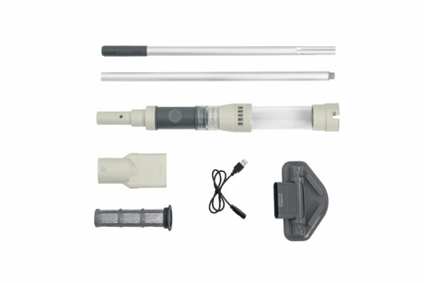Lay-Z-Spa Underwater Rechargeable Vacuum, Wireless Cleaning Tool for Hot Tubs and Pools, Hot Tub Maintenance, Grey,60313
