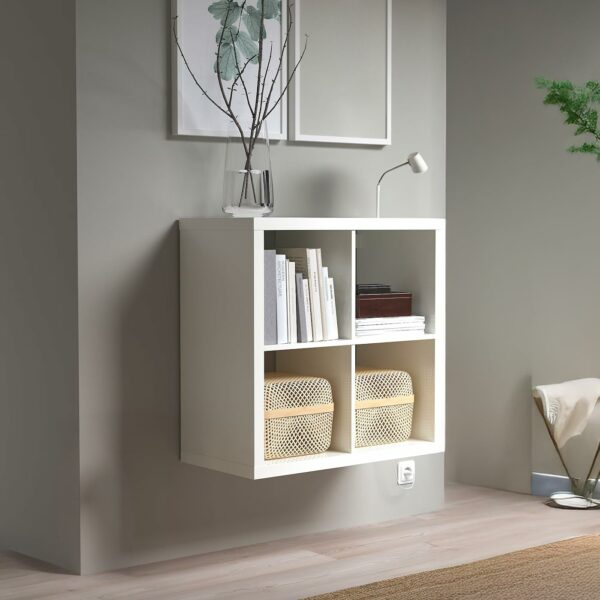 Ikea Kallax Shelving Unit, Bookcase, White, Perfect For Baskets Or Boxes
