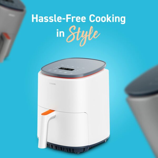 COSORI Air Fryer, 3.8L with 7 Customize Functions, Up to 230℃, 1500W, 1-3 Portions, Oven with App Control, 110+ Online Cookbook, Dishwasher Safe, White