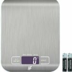 HomeFashion 5kg 1g 11lb Digital Kitchen Scales Food Scale with stainless steel Platform Electronic Cooking Backlit LCD Display Multifunction for Home and Office Use