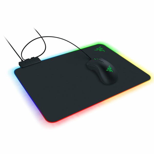 Razer Firefly V2 - Gaming Mouse Pad (Gaming Mouse Mat, Micro-Textured Surface, Cable Holder, RGB Chroma Lighting) Black