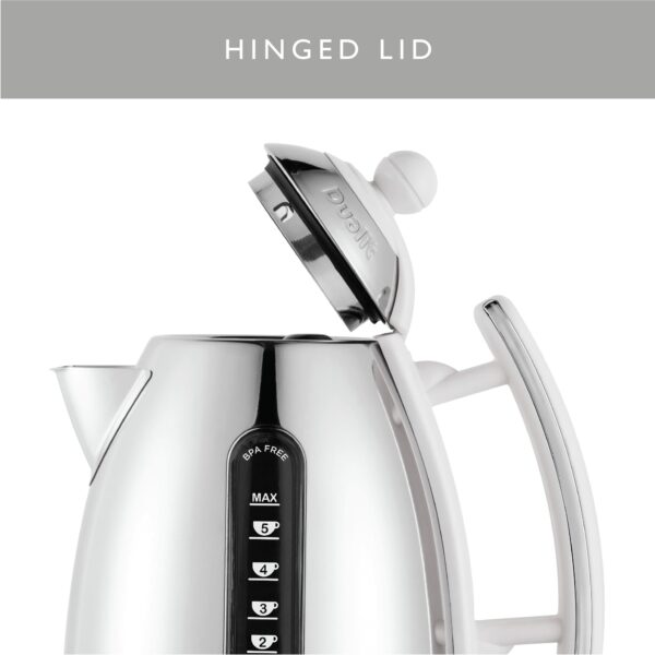 Dualit Lite Kettle - 1.5L Jug Kettle - Polished with Gloss White, High Gloss Finish - Fast Boiling Kettle by Dualit - 72015