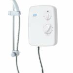 Triton Showers Riba | Shower Electric | 9.5 kW |White I Electrical Showers | with Showerhead & Anti Twist Hose | Best Electric Shower Units for Bathrooms