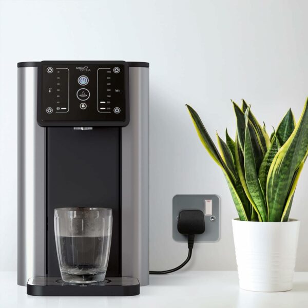 Aqua Optima Aurora Instant Hot & Cold Filter Water Dispenser, 3.8L Capacity, Includes 1 x 30 Day Evolve+ Water Filter for Reduction Of Microplastics, Chlorine, Limescale & Impurities