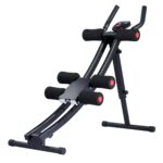 ZELUS Ab Machine for Home Gym, Core Strength Training Equipment for Home Fitness, Ab Crunch Coaster with 4 Intensities and Digital Display, Foldable Core Trainer for Abdominal Workout