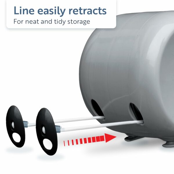 Minky Retractable Duo Reel Washing Line, Grey, 2x15m, packaging may vary