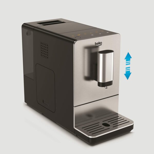 Beko Bean to Cup Coffee Machine CEG5301X Stainless Steel, 19 Bar Pressure, Includes Easy to use One Touch LCD Control, Pre-Brewing System & Removable 1.5L Water Tank