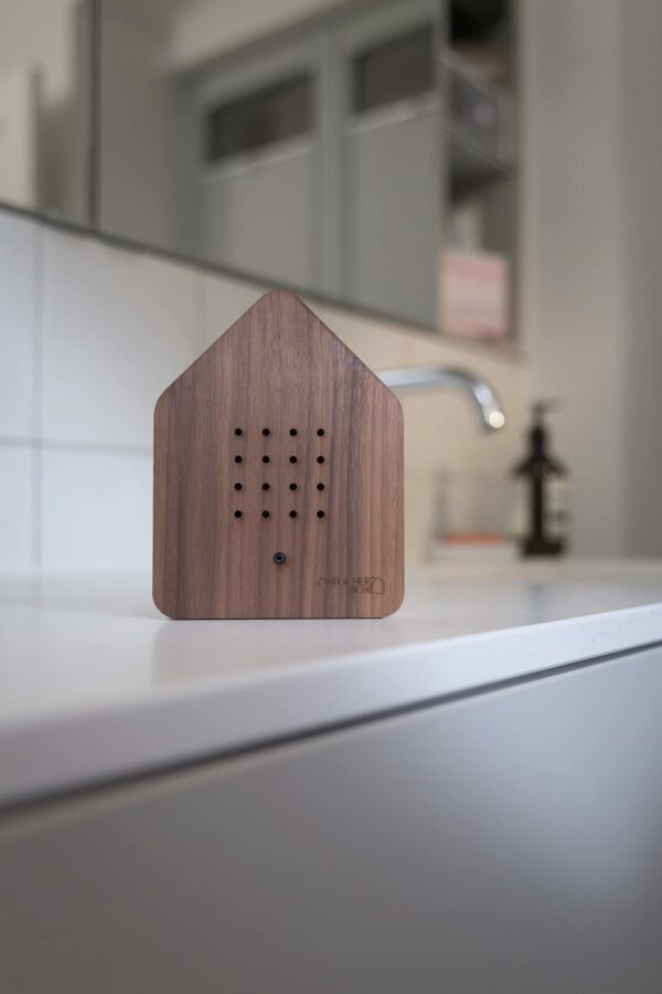 Zwitscherbox Wood Zwitscherbox, Walnut/Black,11 x 12 x 3 cm