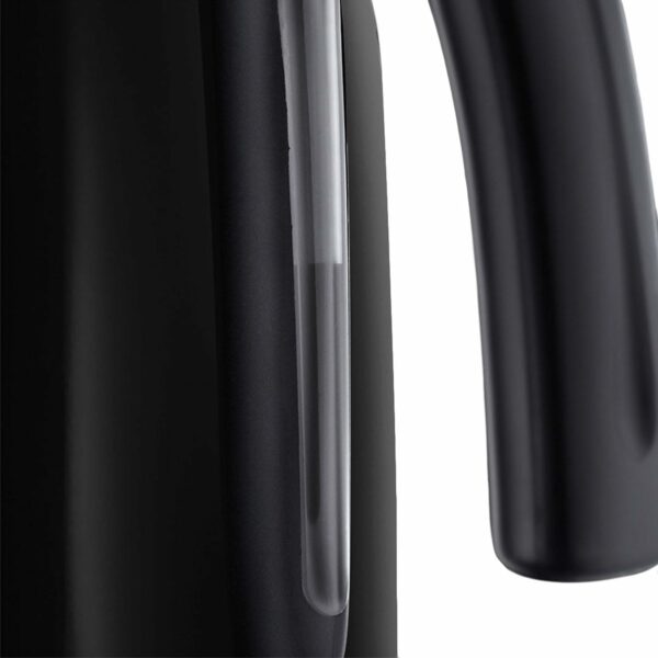 Russell Hobbs Black Stainless Steel 1.7L Cordless Electric Kettle with black handle (Fast Boil 3KW, Removable washable anti-scale filter, Pull to open hinged lid, Perfect pour spout) 20413