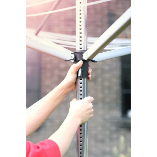 Brabantia Lift-O-Matic 60 Metres of Clothes Line - Adjustable in Height - UV-Resistant Non-Slip Lining - Umbrella System