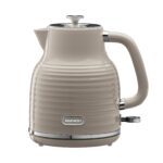 Daewoo Sienna Rapid Boil Kettle 1.7L, 3KW Cordless Electric Kettle, 360° Base, Auto Shut Off, Taupe Finish, Home, Office, Student Kitchen